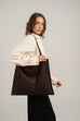 Ebony Tote Bag Dark Brown Suede