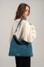 Joy Shoulder/Crossbody Bag Petrol Suede