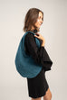 Disco Shoulder Bag Petrol Suede