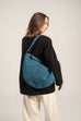 Aspa Shoulder/Crossbody Bag Petrol Suede