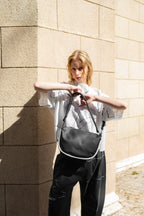 Mingus Shoulder/Cross body Bag Black And White