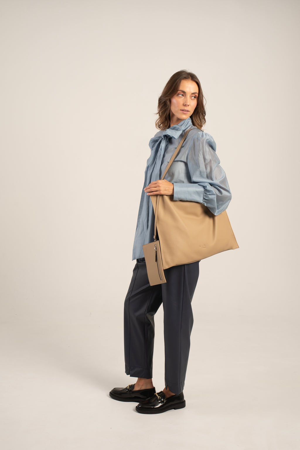 Ebony Tote Bag Beige