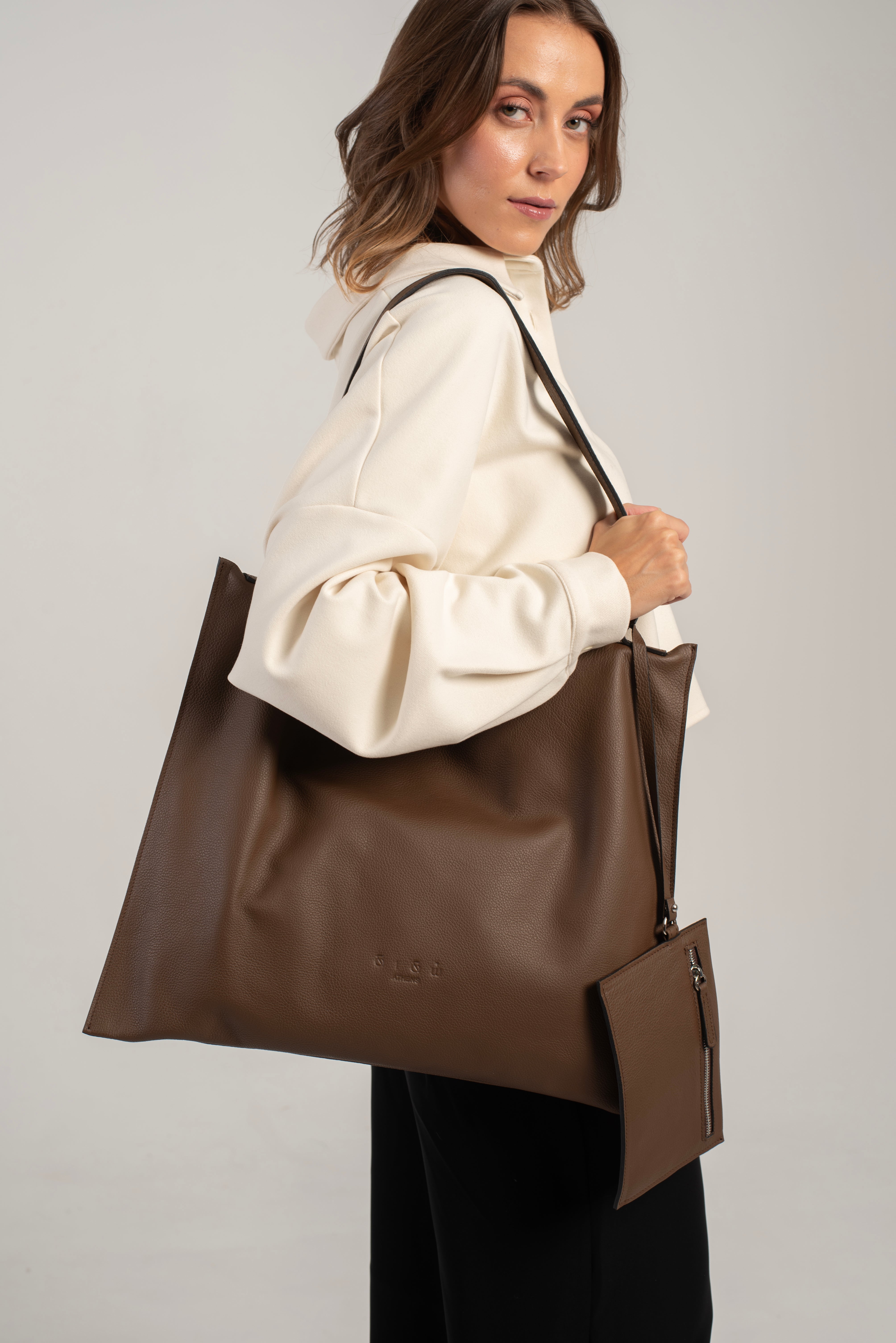 Ebony Tote Bag Dark Brown Main image