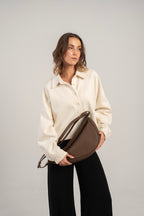 Keros Shoulder/Crossbody Bag Dark Brown