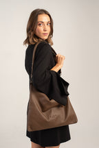 Joy Shoulder/Crossbody Bag Dark Brown