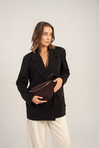 Small Cotto Crossbody Bag Dark Brown Suede