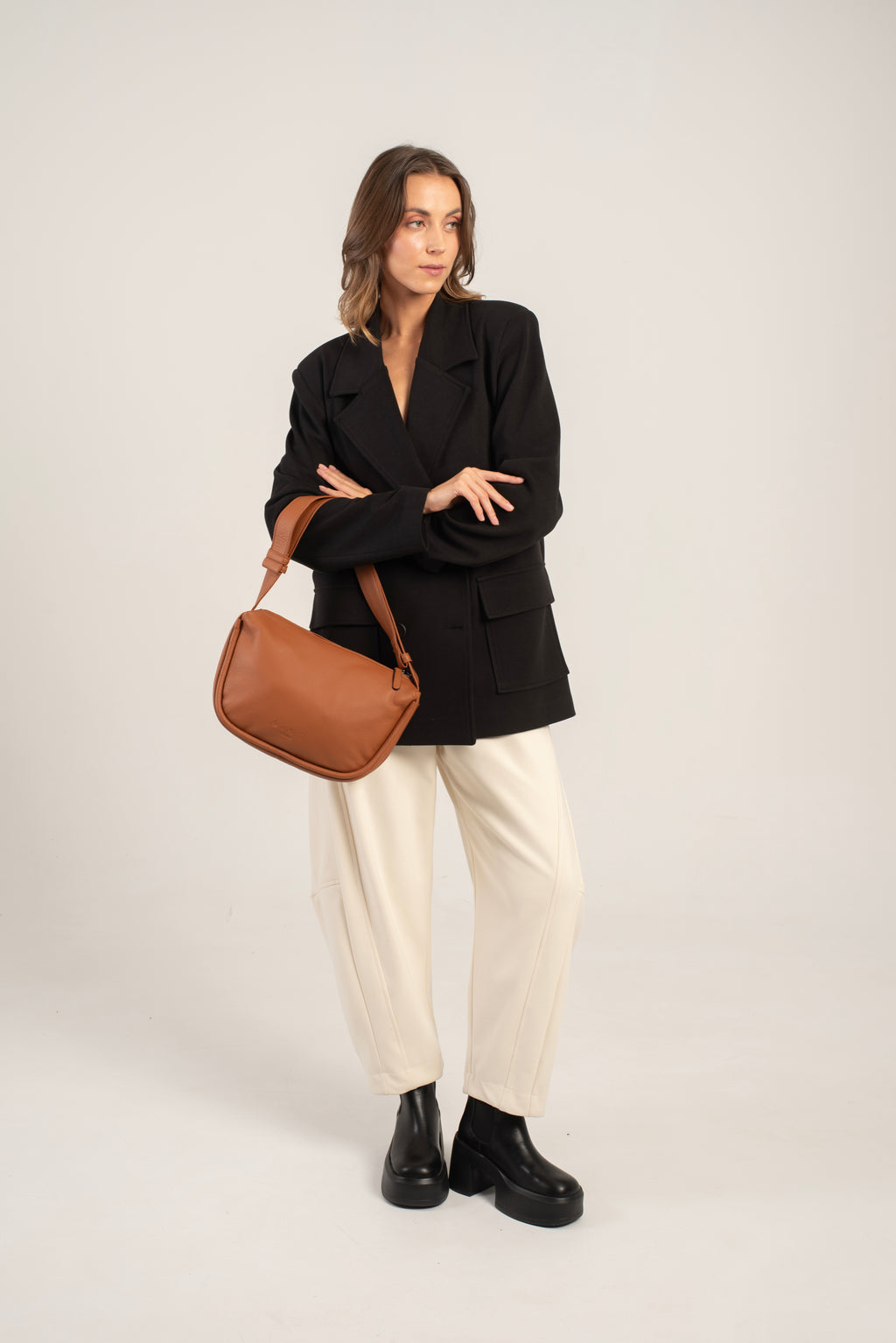 Mingus Shoulder/Cross Body Bag Taba