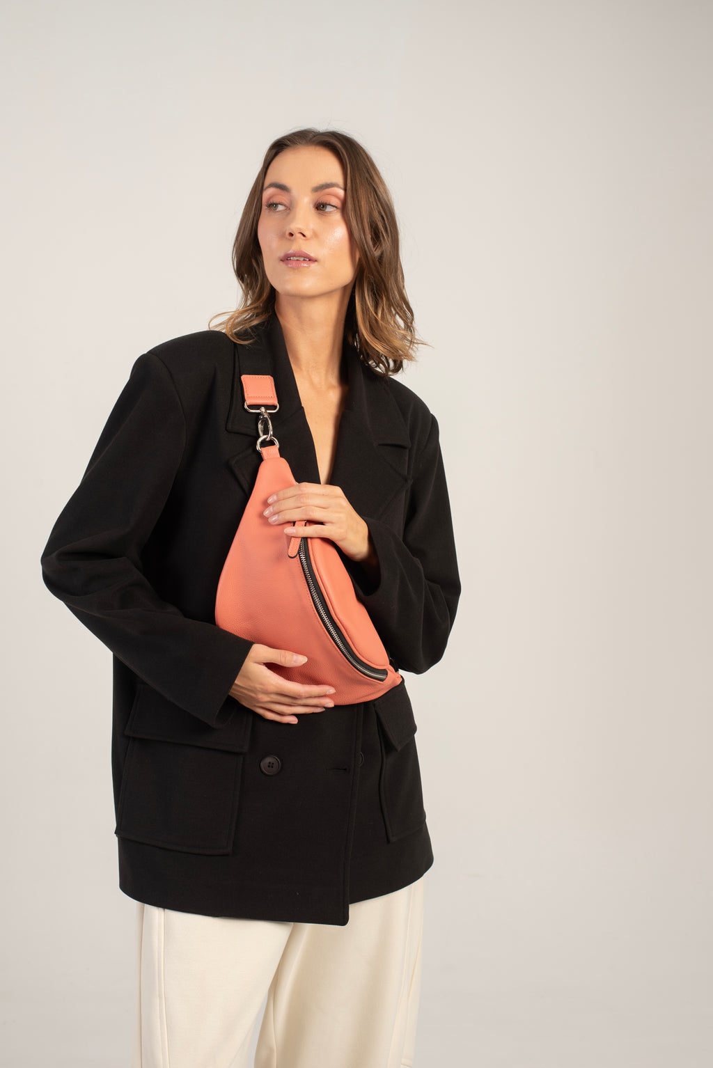 Small Cotto Crossbody Bag Peach