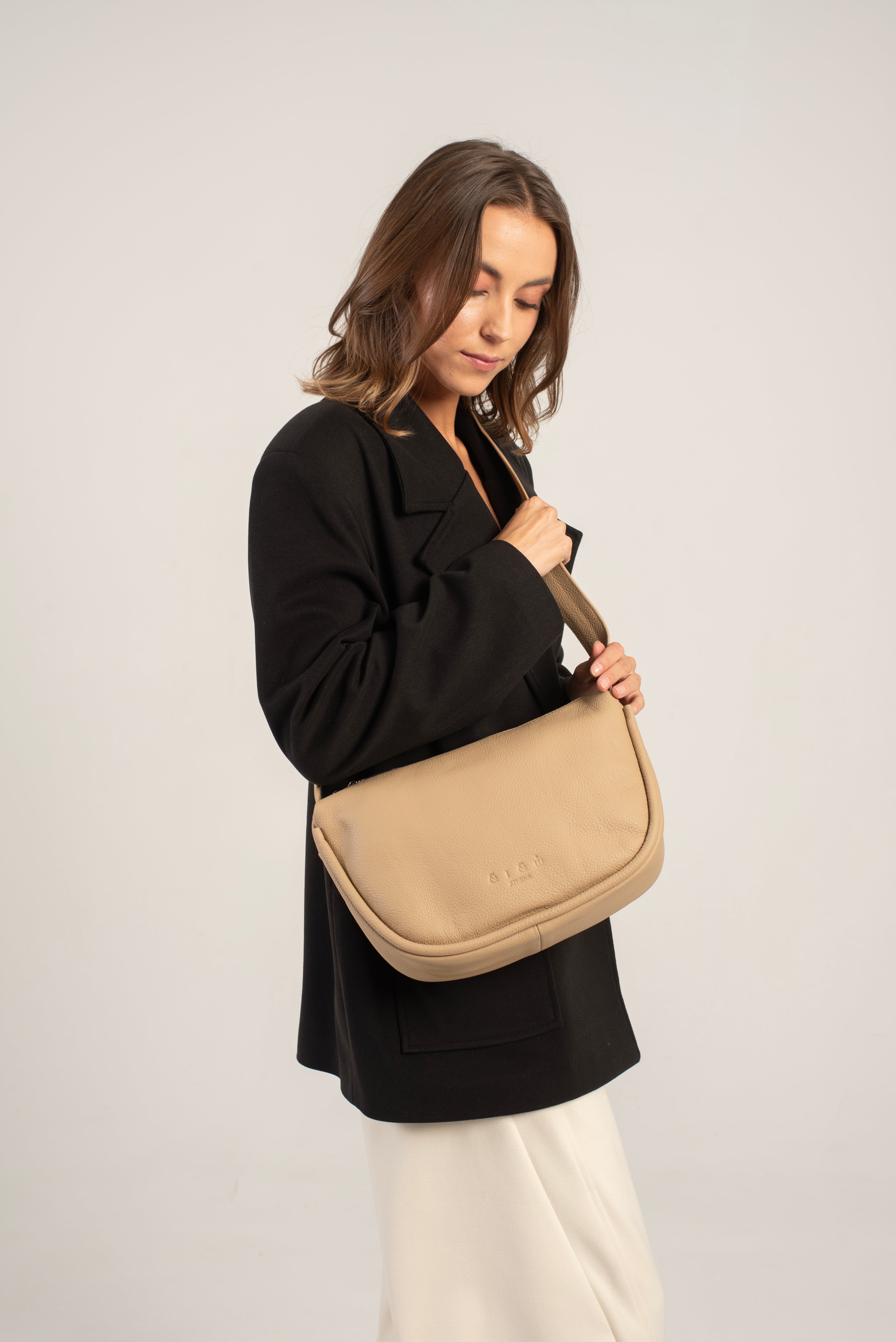 Mingus Shoulder/Cross Body Bag Beige