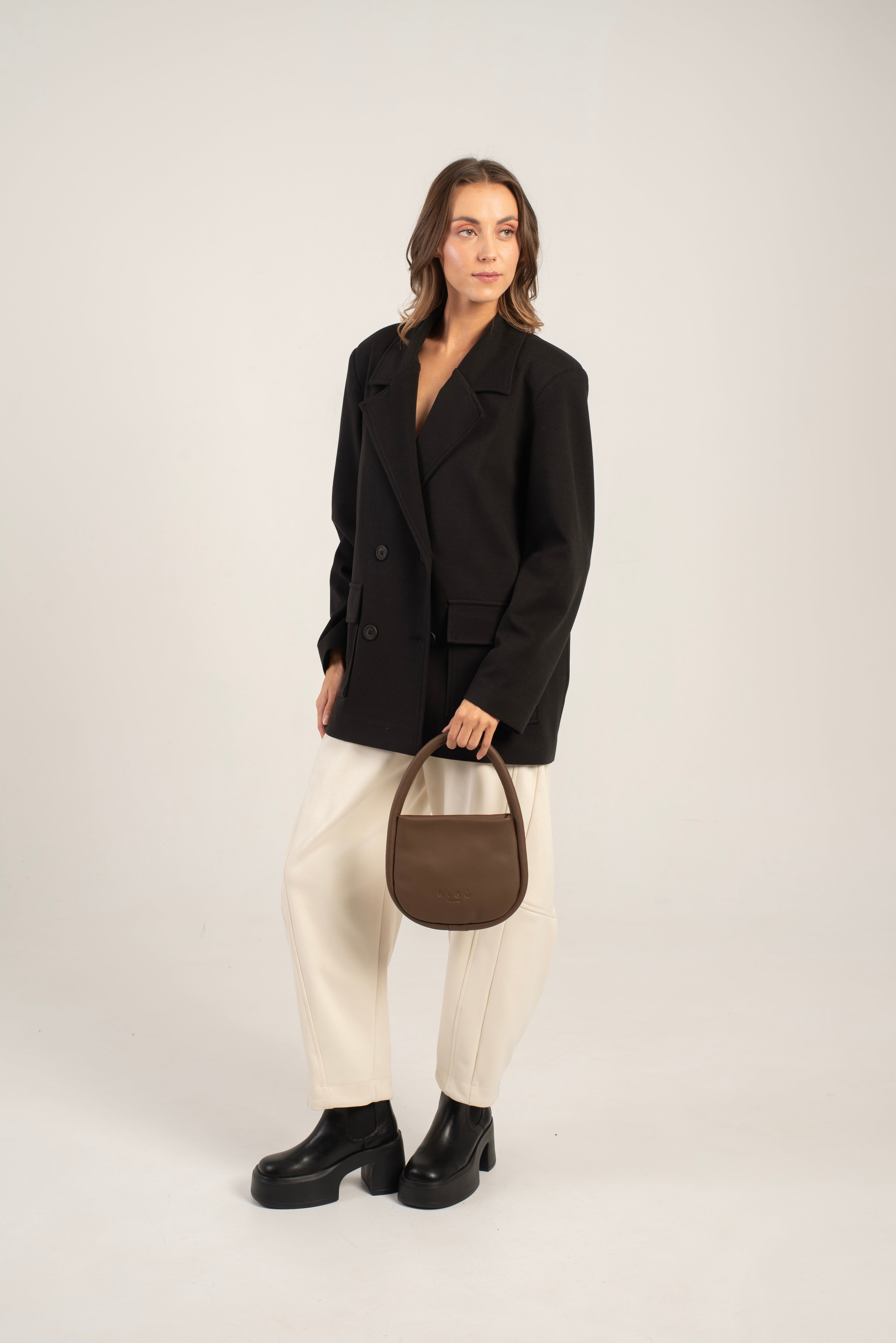 Marsia Clutch Bag Dark Brown
