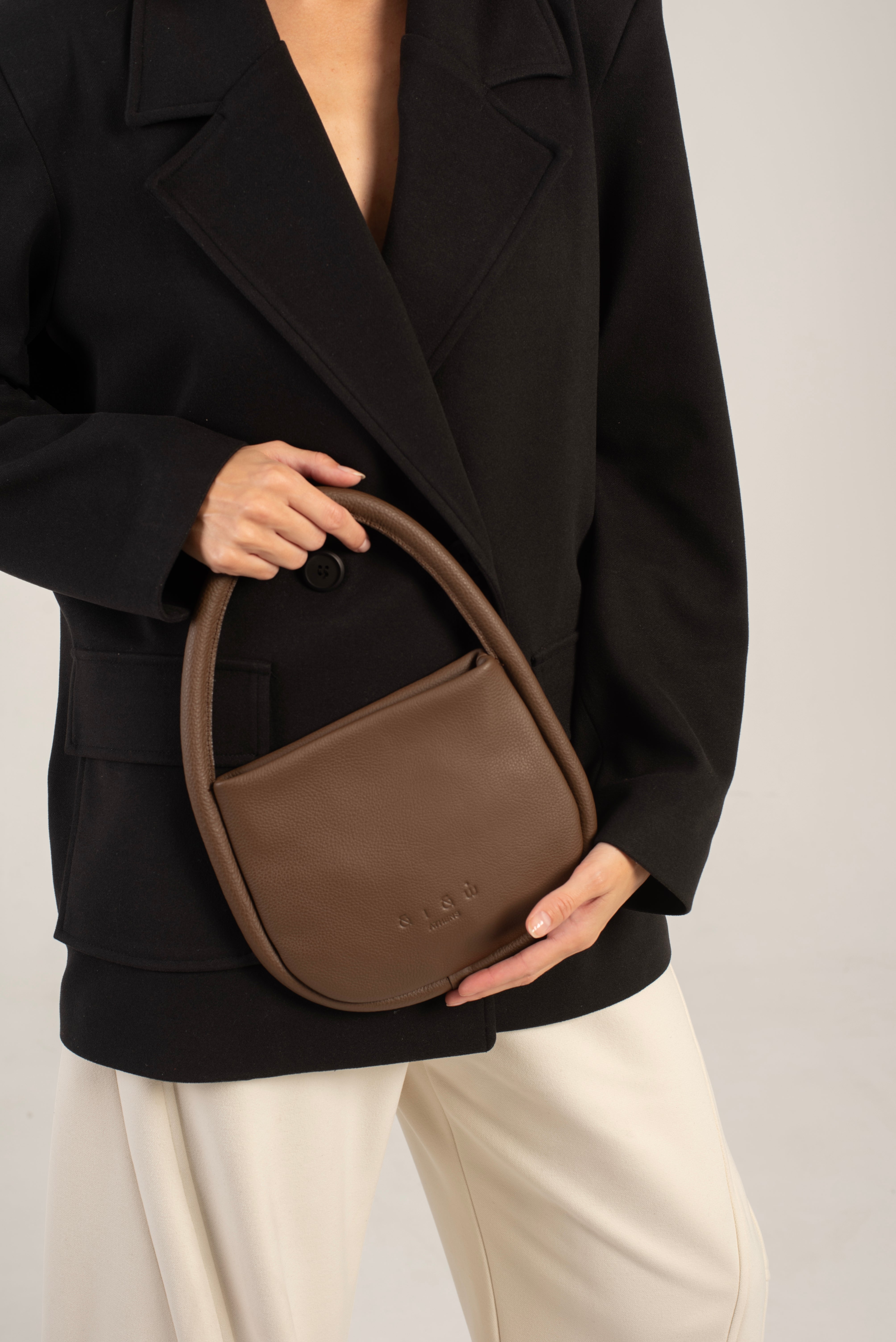 Marsia Clutch Bag Dark Brown Main image