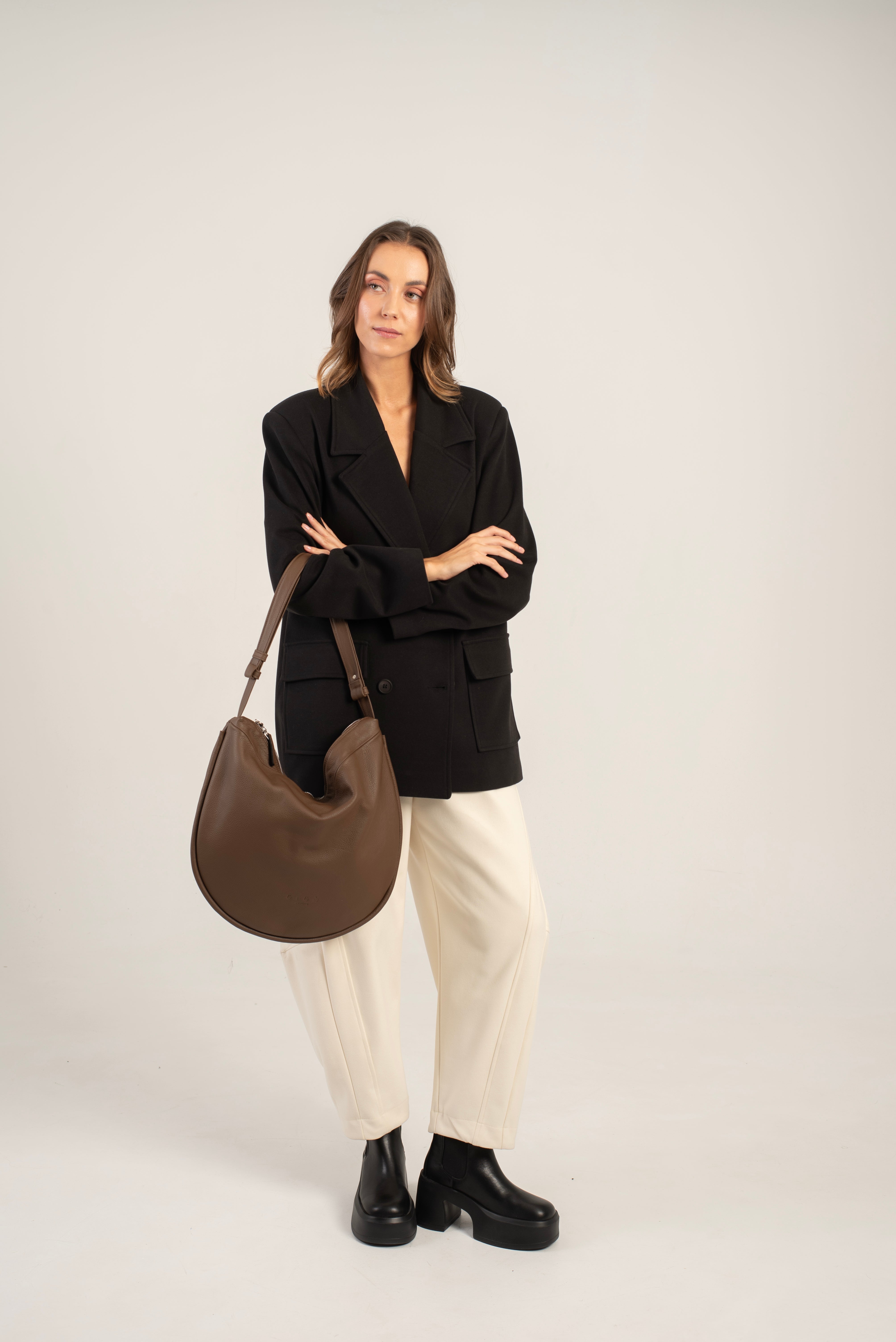 Aspa Shoulder/Crossbody Bag Dark Brown Secondary image