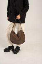 Aspa Shoulder/Crossbody Bag Dark Brown