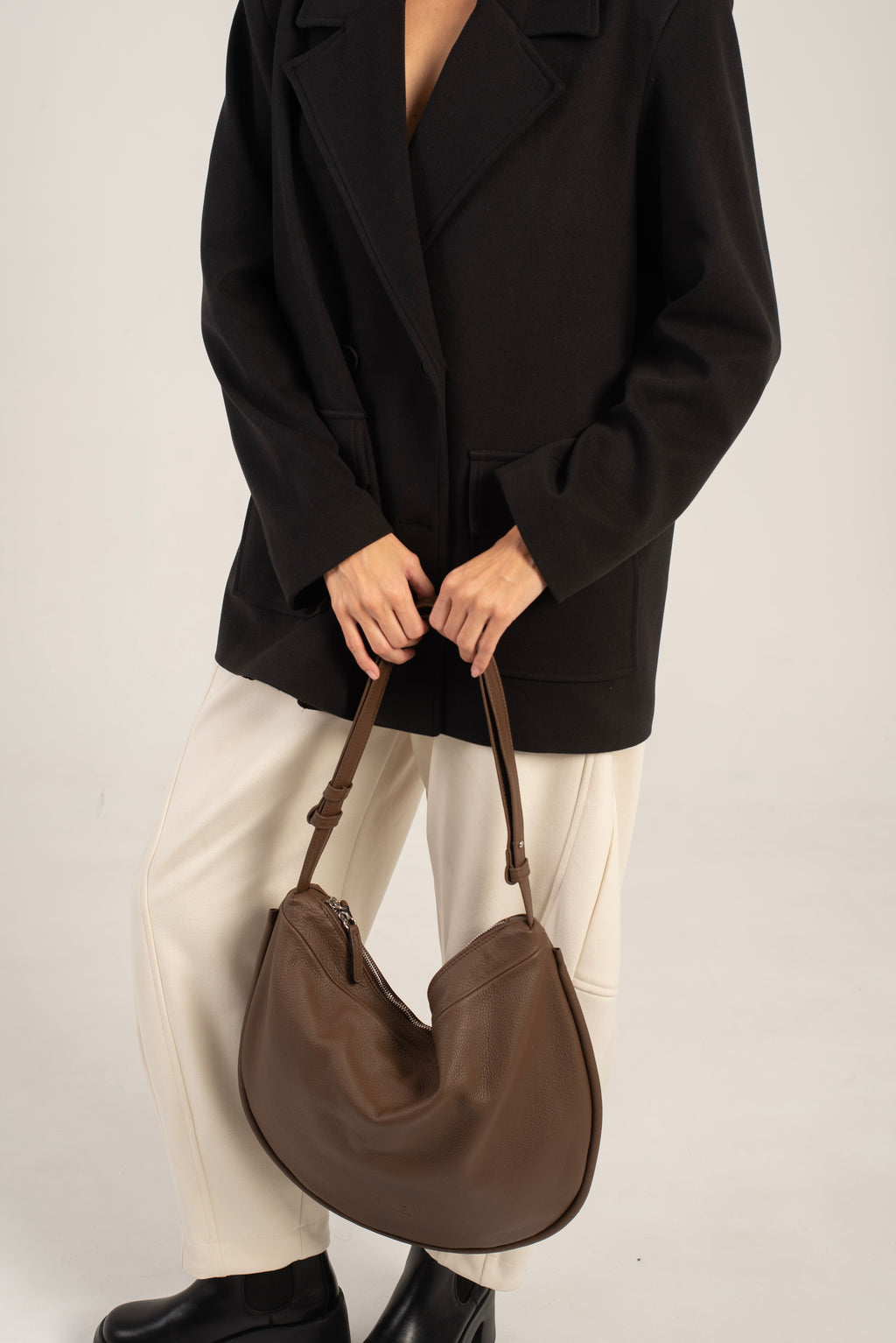 Aspa Shoulder/Crossbody Bag Dark Brown