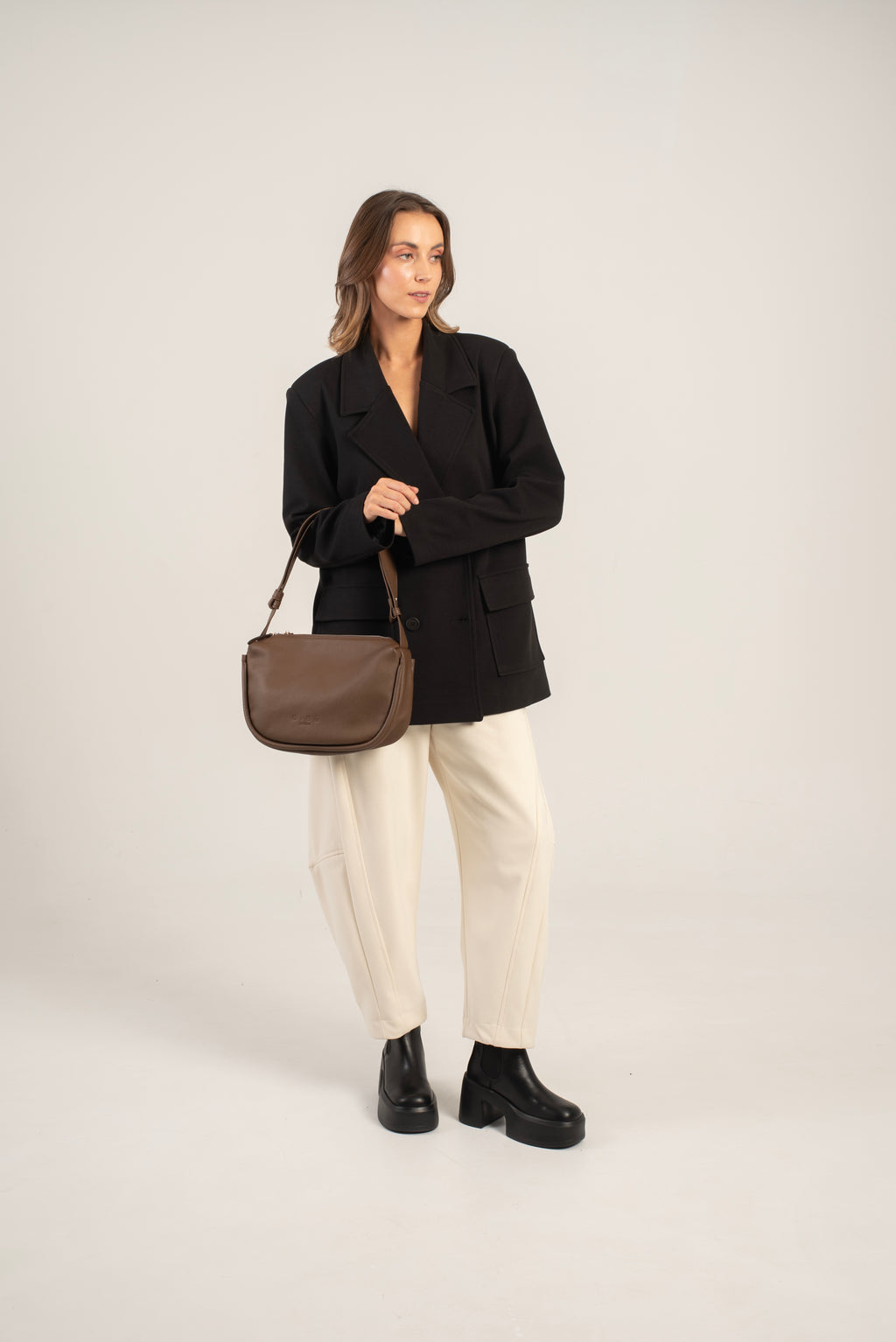 Mingus Shoulder/Cross Body Bag Dark Brown
