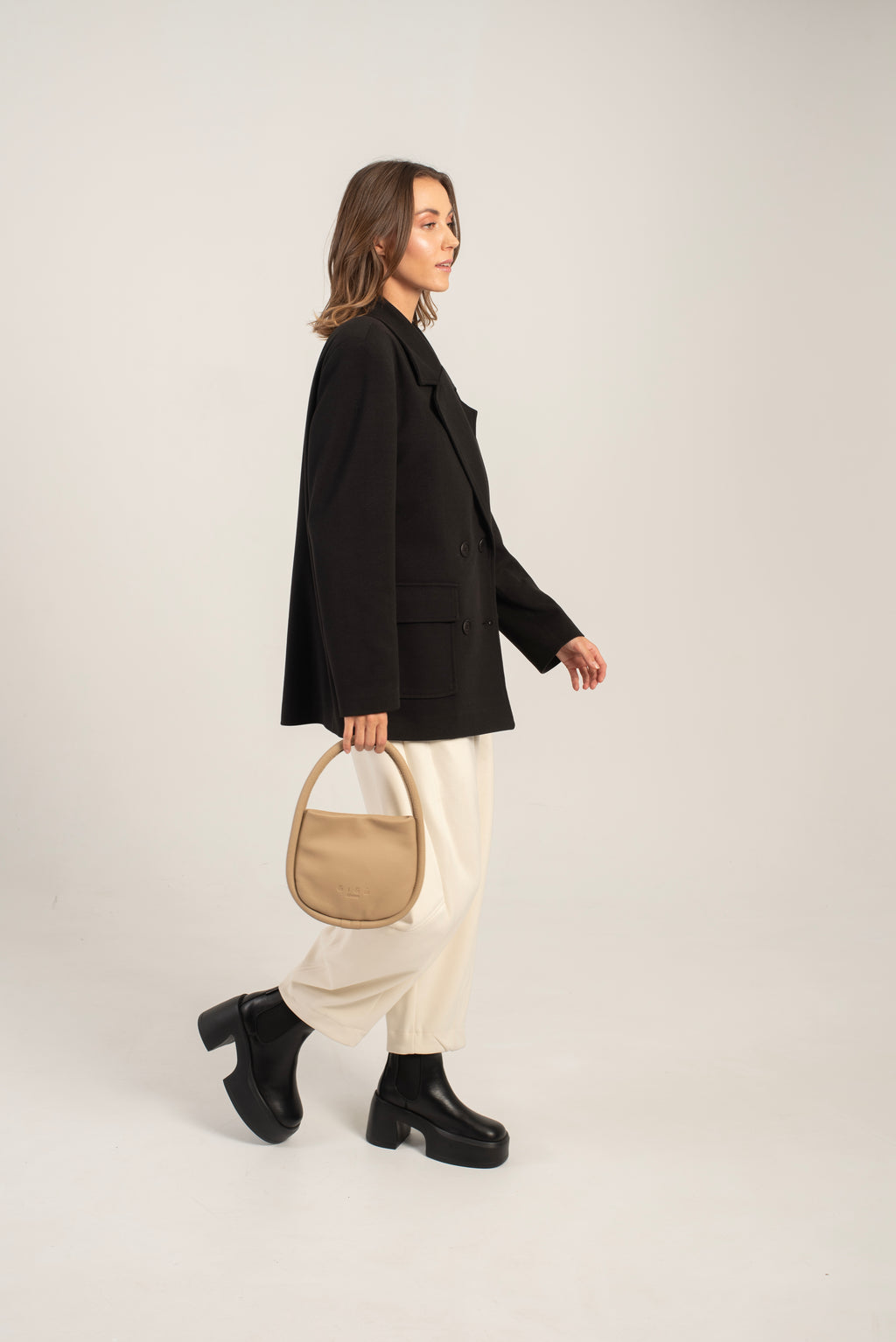 Marsia Clutch Bag Beige
