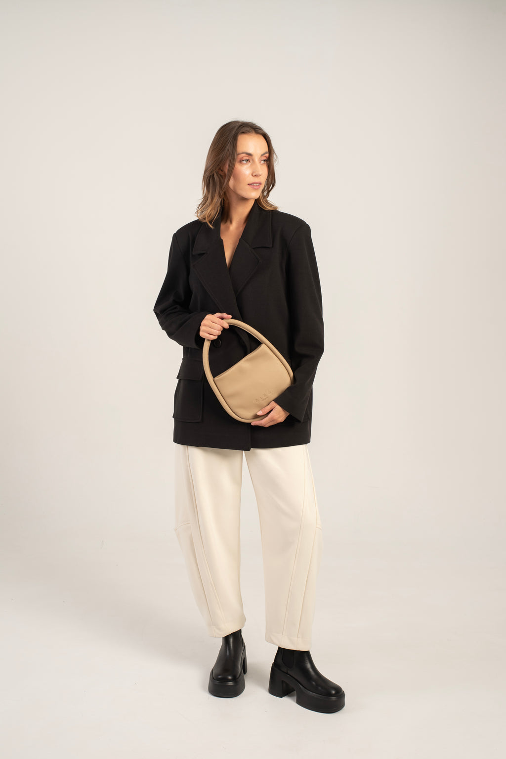 Marsia Clutch Bag Beige