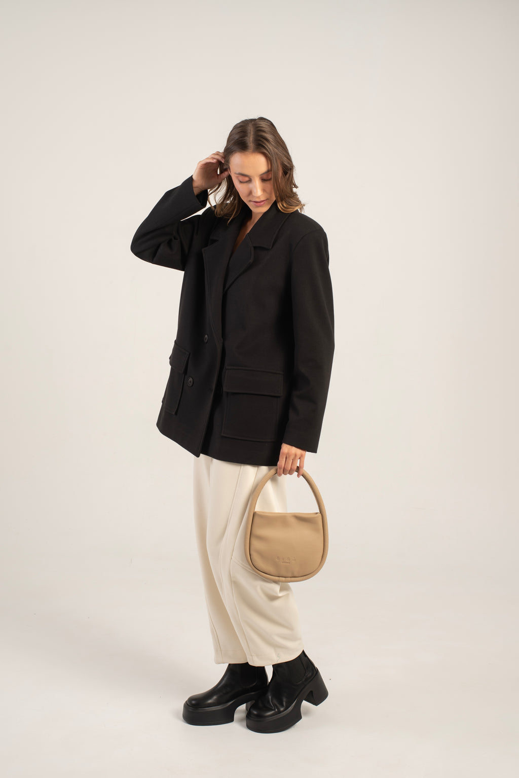 Marsia Clutch Bag Beige